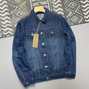 时尚 硬货 成衣水洗磨白男士 新款 休闲百搭牛仔夹克外套外衣潮 秋季