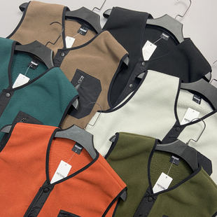 蓄热保暖 日系简约背心打底秋 摇粒绒羊羔绒防风男女休闲百搭马甲