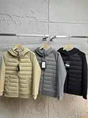 Air Layer Splicing + 90% Duck Down! Winter Export Unisex Solid Color Versatile Outdoor Lightweight Hooded down Jacket Trendy
