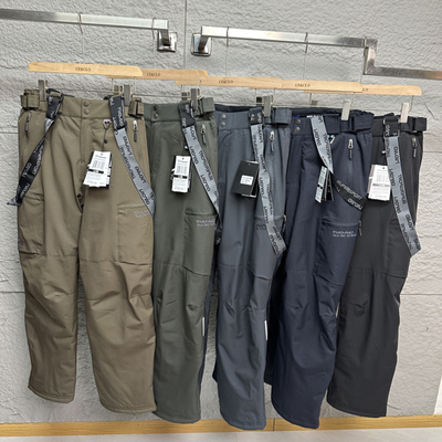 防风防水登山背带裤棉裤