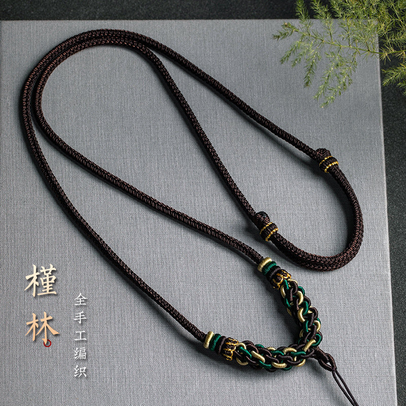 吊坠绳手工编织绳项链挂脖绳佛头绳子翡翠玉高货绳可调节挂件配绳