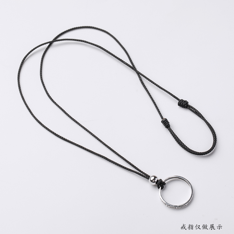 戒指挂绳挂脖结婚钻戒情侣项链绳