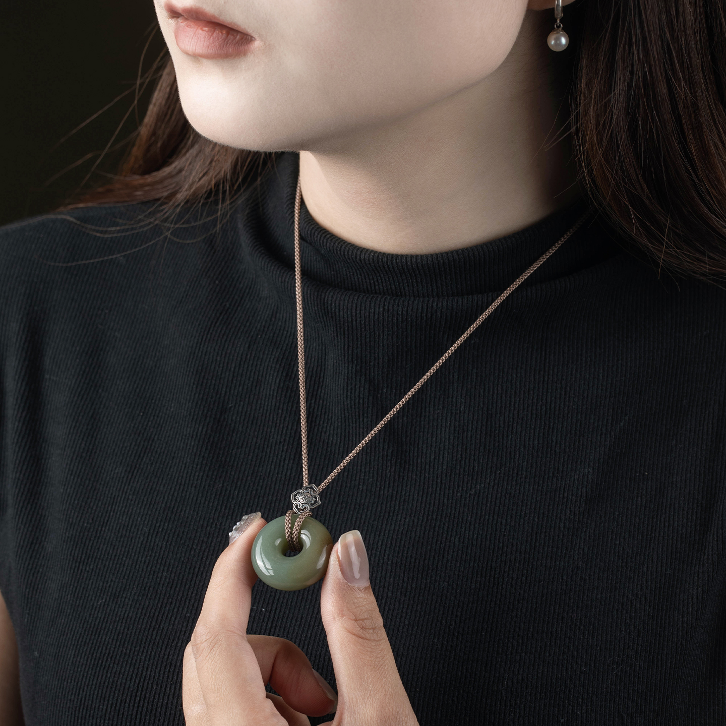 平安扣细软吊坠绳男女款手工编织