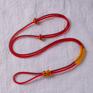 平安扣戒指玉佩翡翠吊坠专用挂绳黑红细款原创男女挂脖高档项链绳