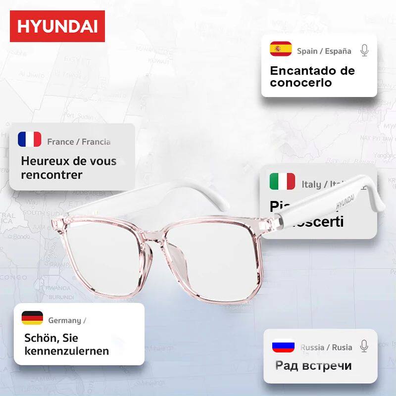 HYUNDAI HY-C8 AI Smart Glasses Headphones AI meeting Earphon