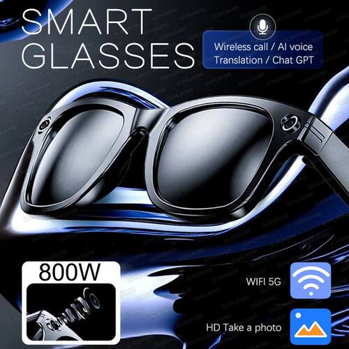 2025 AI Smart Glasses with 8MP Camera Video Recording 100+ L