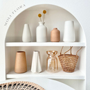 ins风陶瓷小花瓶迷你透明玻璃摆件客厅插花干花仿真花家居装 饰品