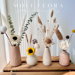 原木风干花花束高级风干真花天然松果客厅电视柜餐桌玄关家居摆设