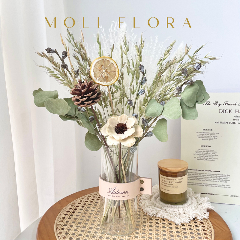 茉里花园天然真花干花家居摆件