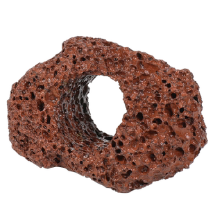 火山石水草固定底座单孔双孔鱼缸造景石净化水质定植水草打孔大块