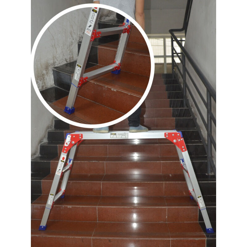 马凳脚手架折叠铝合金移动平台升降伸缩装修工程梯子40cm宽大号工