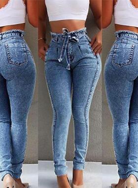 jeans women trousers 2023 Fashion elastic ladies pants 女裤
