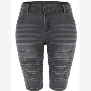 女 ladies High waist jeans 2023 short trousers women pants