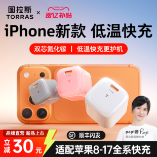 适用苹果充电器头iPhone17ProMax手机16数据线typec45W快充30W正品 图拉斯小冰块Lite新款 air插 iPhone专用