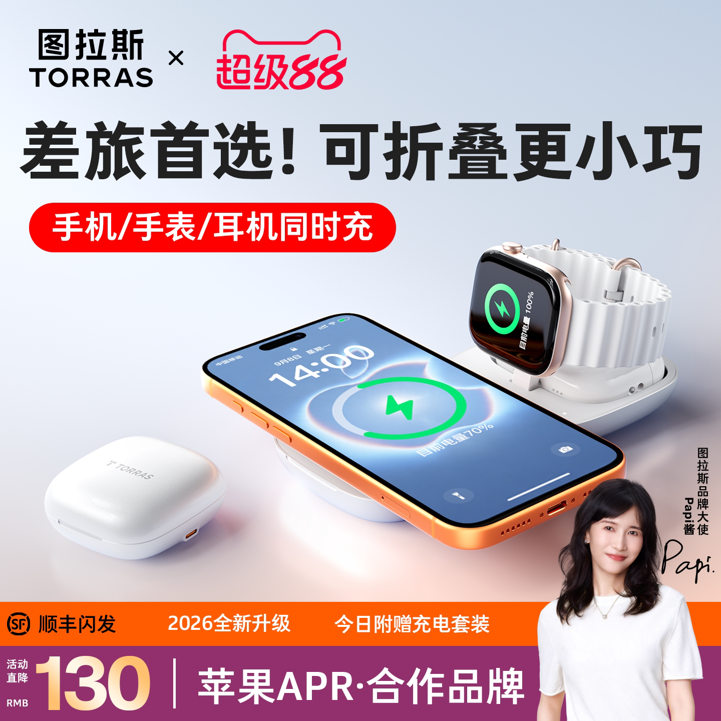 【差旅必备】图拉斯三合一口袋充图片
