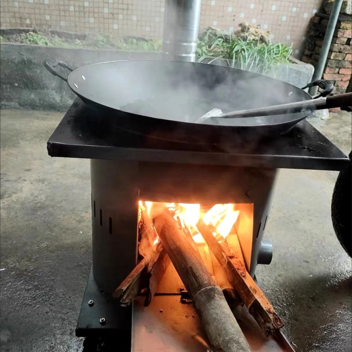 农村柴火炉子家用可移动大灶台