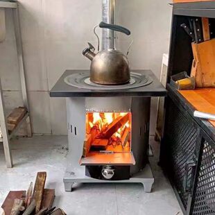 农村高端柴火炉移动大灶台农村家用户外劈柴土灶台木柴秸秆大锅饭