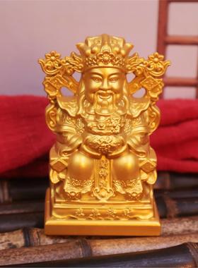 沙金财神爷佛像摆件龛供台