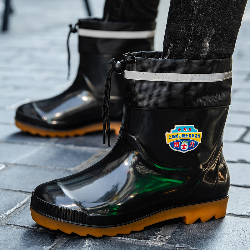 加棉四季39-50码雨鞋防水松紧口