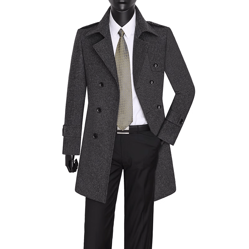 2024冬季新款韩版呢子风衣外套