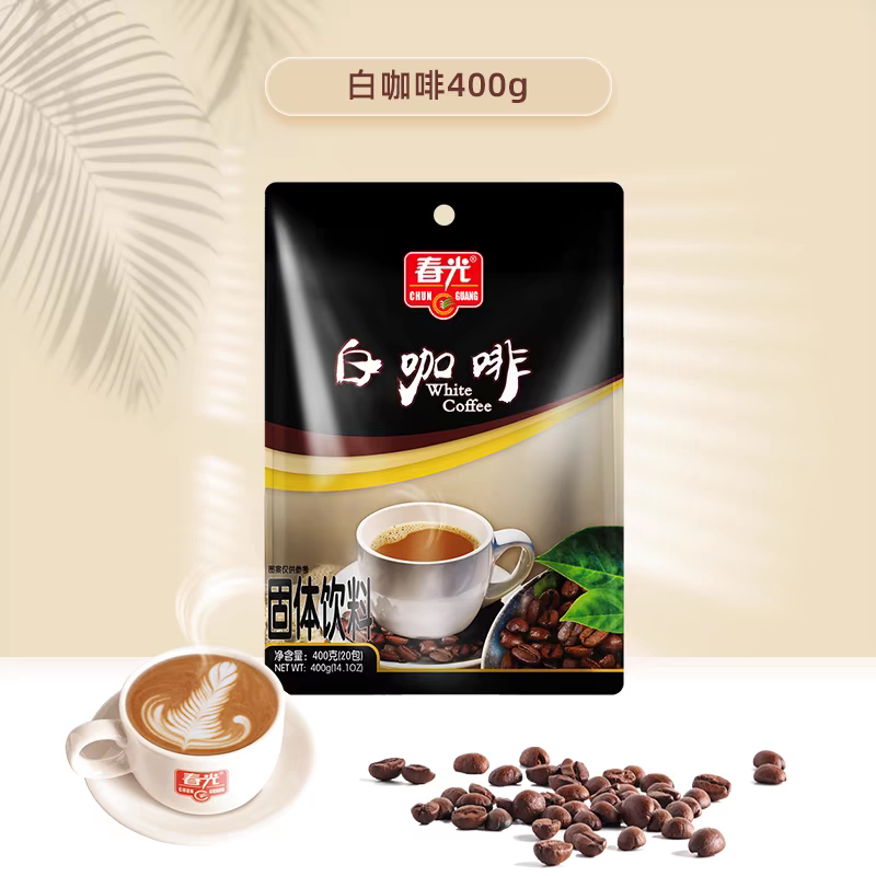 海南特产春光白咖啡360g速溶三合一碳烧咖啡粉冲饮料