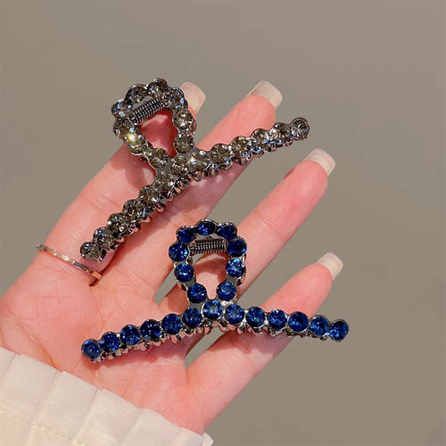 简约气质水钻后脑勺半扎抓夹中号