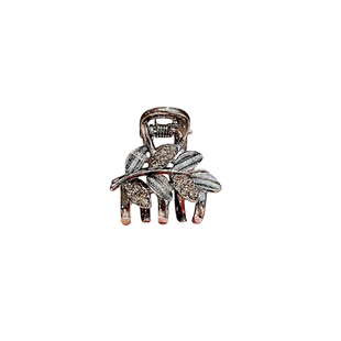 精致水钻树叶小号发夹抓夹高级感前额刘海夹边夹气质头顶夹子头饰