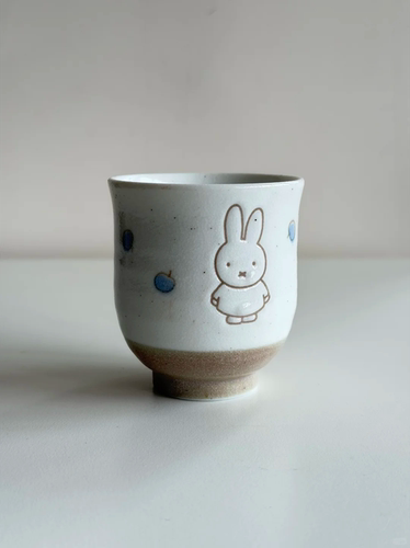 日系粗陶可爱小兔子卡通小众礼物陶瓷杯马克杯情侣早餐水杯