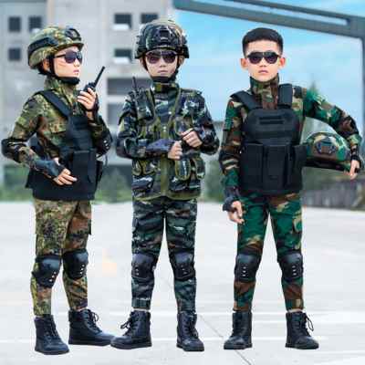 儿童迷彩服套装男童特种兵军装小学生军训服装演出服加厚衣服