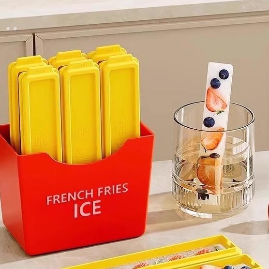 长条冰块模具薯冰乐冰格家用食品级冰箱薯条DIY制冰盒调冰块神器