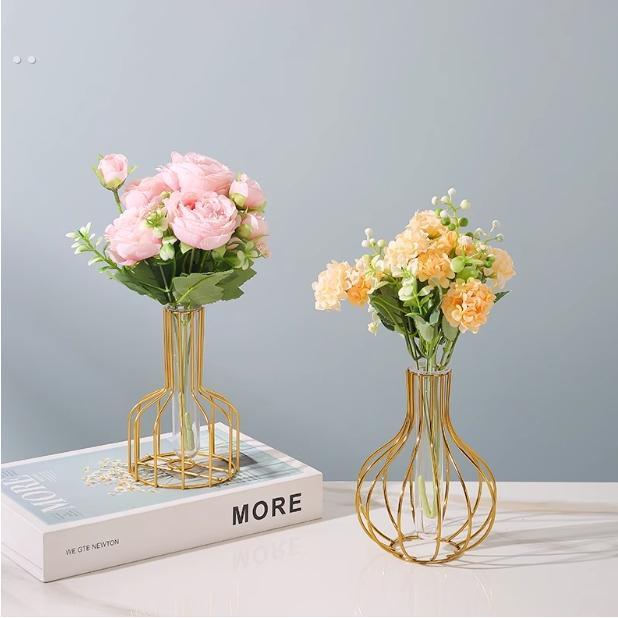ins风简约透明玻璃花瓶摆件创意客厅干花插花艺彷真花餐桌装饰品
