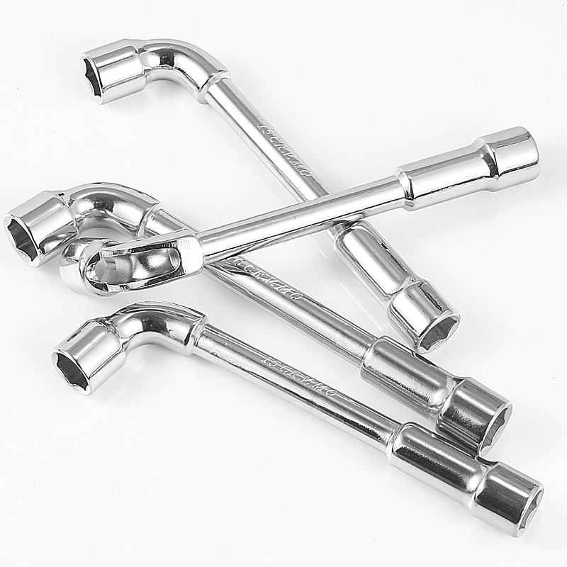 烟斗套筒扳手L型穿孔弯头汽修工具外7字型六角双头套管扳手6-36mm