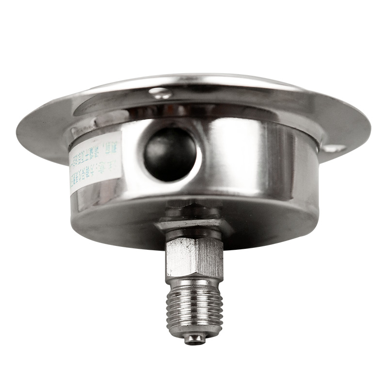 全不锈钢耐震压力表YN60BFZT轴向带边耐震压力表0-0.6/1/1.6Mpa