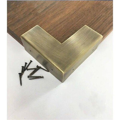 6.8x6.8CM Antique Carved Furniture Brass Corner Protector