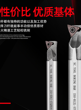 内孔精加工H07H-STQBR06 12L-STQPR11清角端面切削高速钢加硬车刀