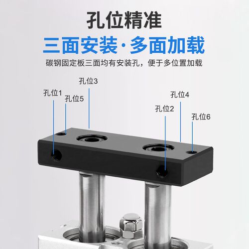 双轴双杆tda大推力小型气缸气动tn10x10x30x40x50x60x70x80x100-s