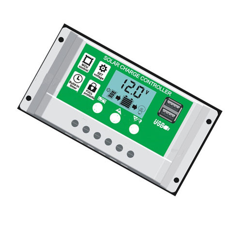 绿壳白壳12V10A 20A 30A锂电铅酸电池太阳能控制器充放电控制器