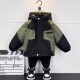 中小童洋气冬季 男童冬装 加绒棉衣2025新款 加厚棉服男孩派克服外套