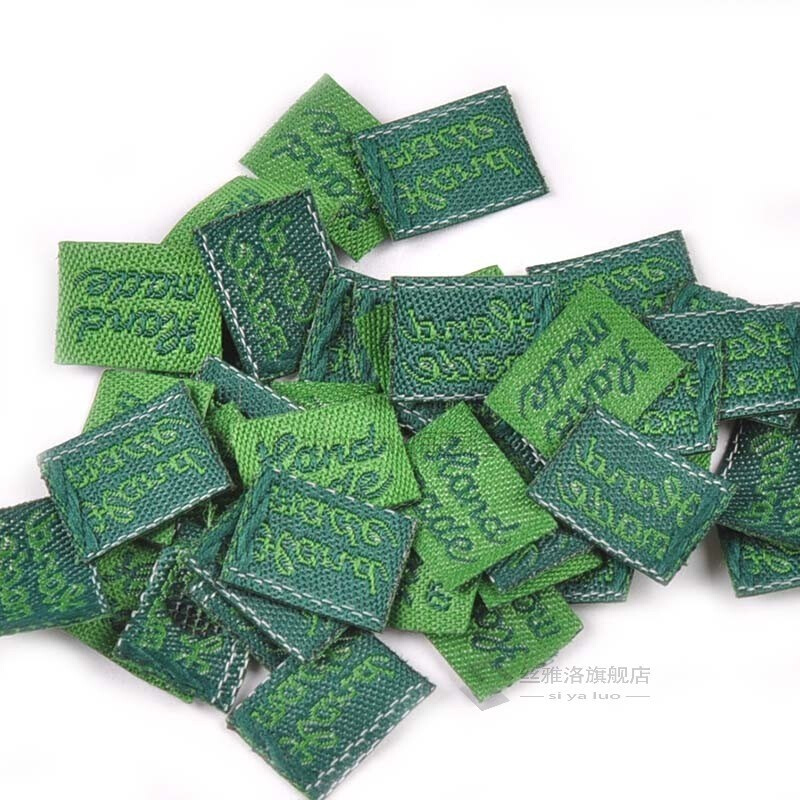 极速100Pcs/lot Multicolor ClothiBng Tags Handmade Label Embo