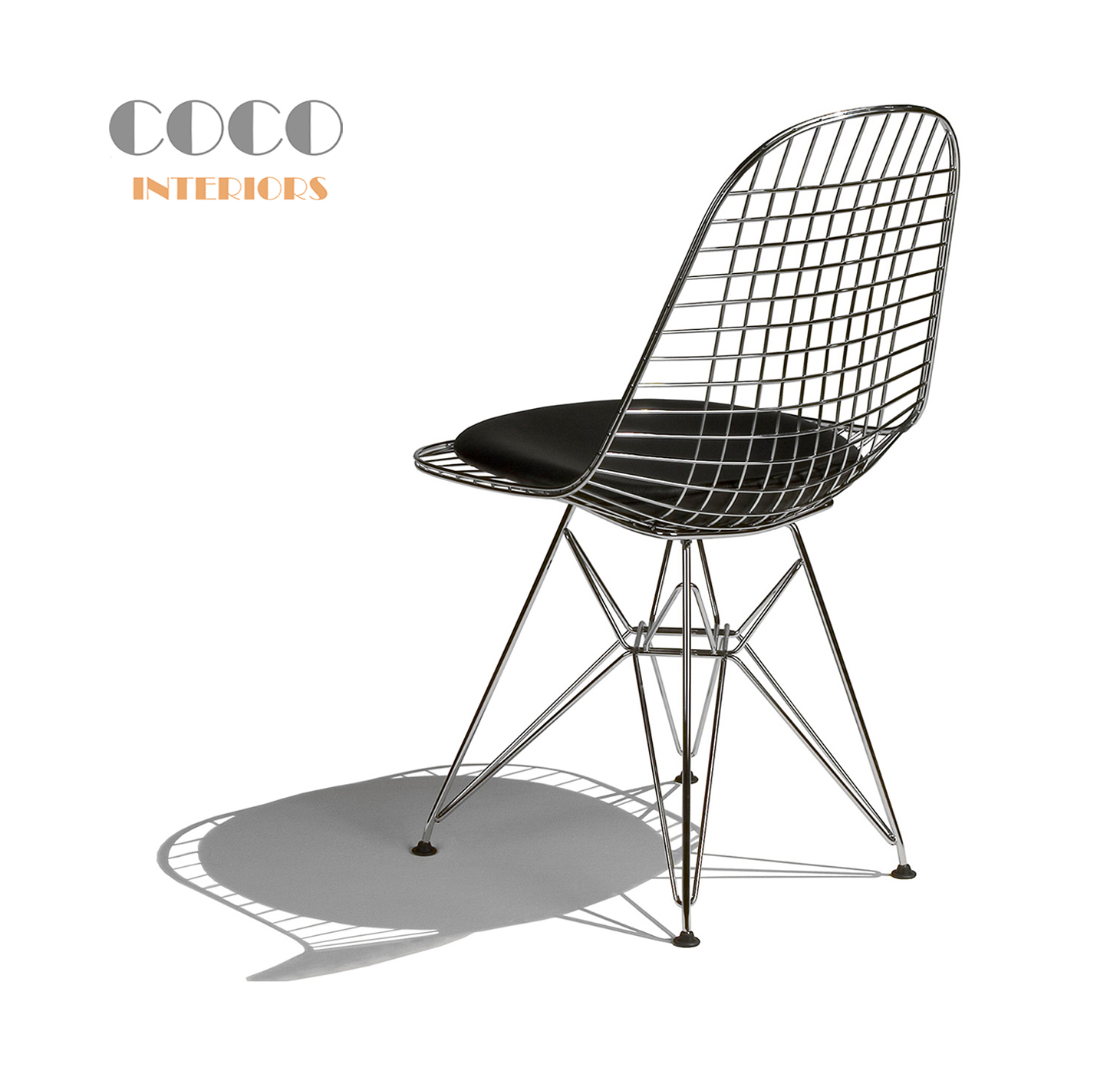 意式沙发椅设计师样板房单椅洽淡休闲 Eames Eiffel Wire Chair