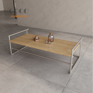 Menton Table By Eileen Gray北欧艾琳格雷设计师不锈钢架茶几