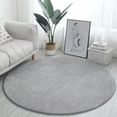 Round Fluffy Area Rug for Bedroom Soft Shaggy Carpet Circle