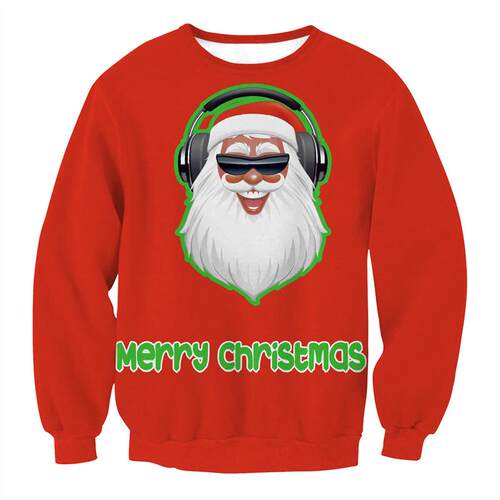 2023 New Autumn 3D Digital Printing Christmas Large Men&