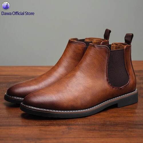 40~46 Chelsea Boots Men Comfortable Fashion Leather Shoes