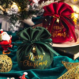 圣诞节包装袋平安夜绒布平安果盒子礼物小糖果袋子空盒礼盒