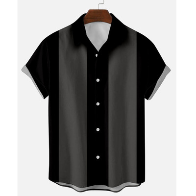 hort Sleeve Blouse Plus Size S-6XL Mens Bowling Dress Shirts