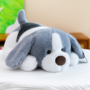 可爱趴姿小狗公仔毛绒玩具柔软舒适睡觉抱枕狗娃娃公仔陪伴礼物