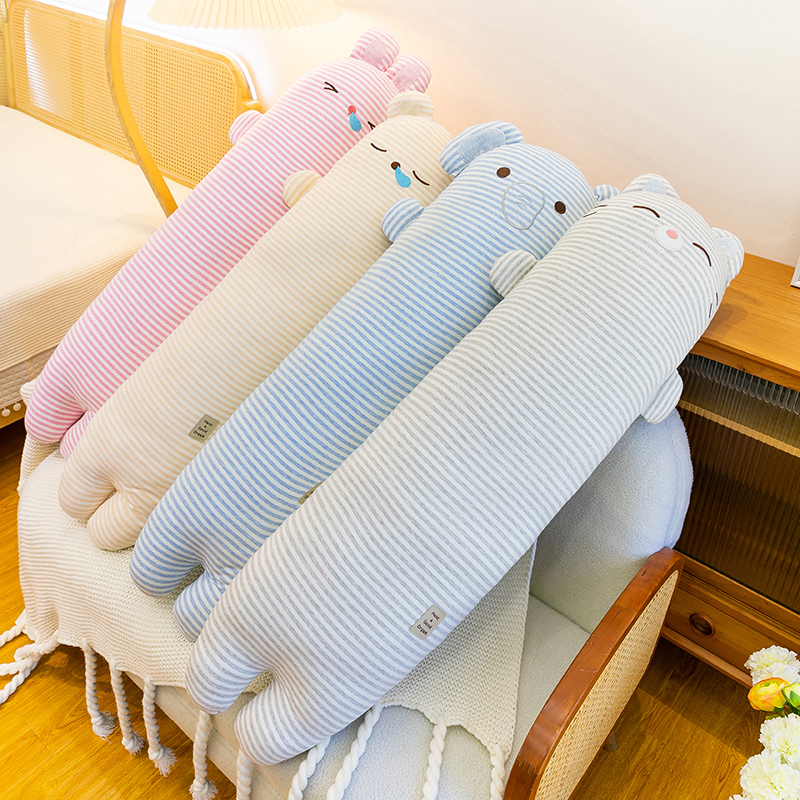 可梦睡觉抱枕长条小动物玩偶