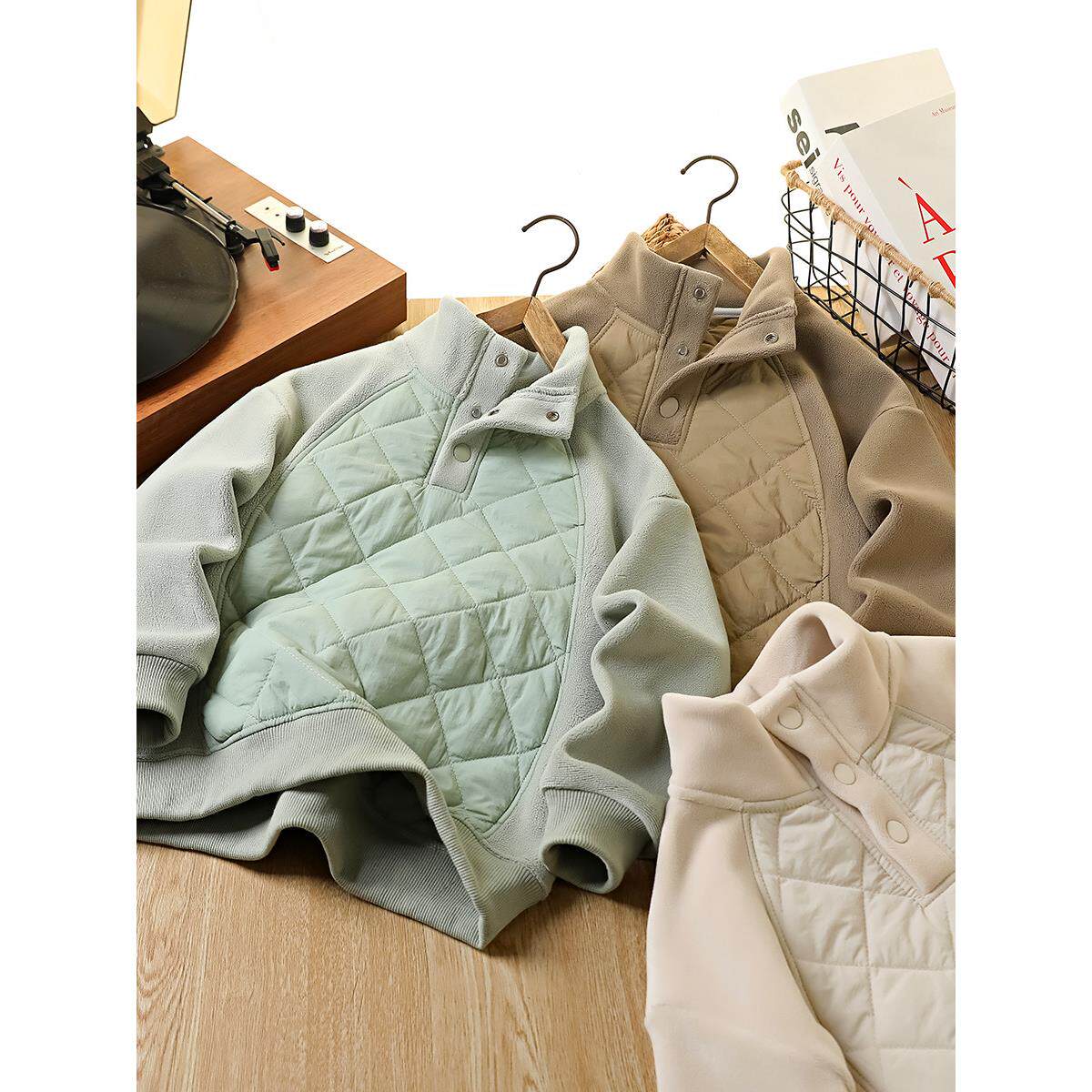 男童加绒卫衣秋冬新款2025儿童休闲立领打底衫冬款中大童立领衣服