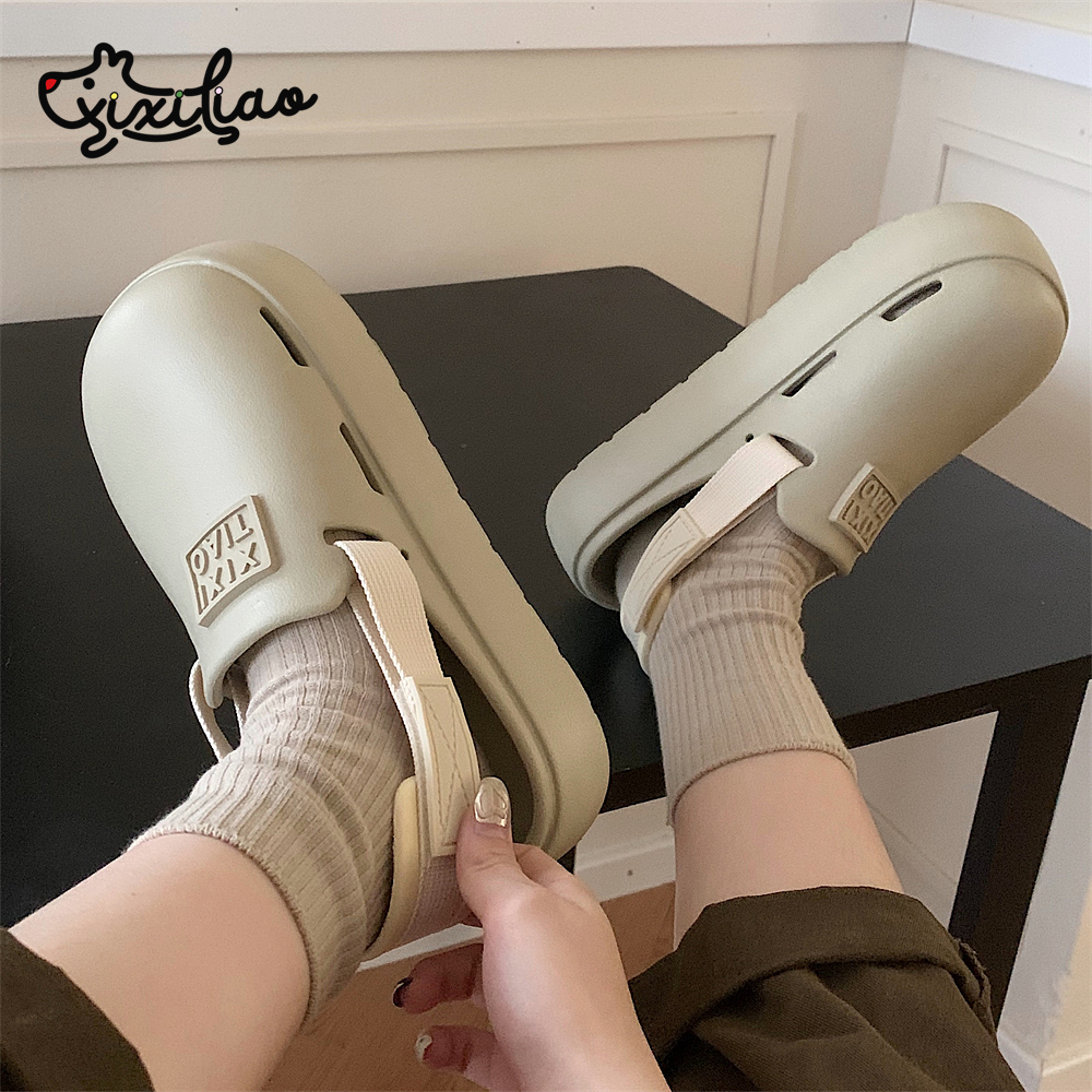 百搭潮酷时尚厚底情侣海边沙滩鞋